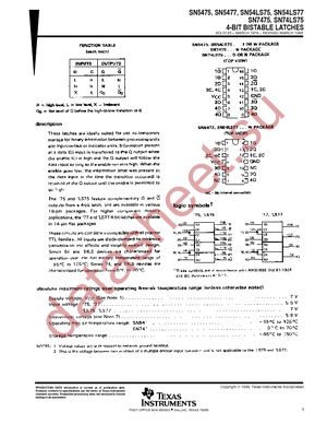 SN74LS75N datasheet  